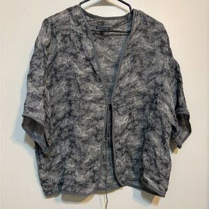 Eileen Fisher Linen Gauze Jacquard Cardigan Jacket. Womens size XL